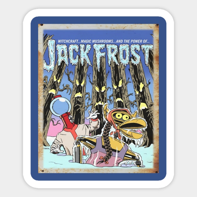 Mystery Science Rusty Barn Sign 3000 - Jack Frost Sticker by Starbase79